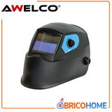 AWELCO - Casco Maschera Saldatura Autoscurante 2000-E 90390 | DIN 4/9-13 | 2 Sensori | True Color | Solar LCD | UV/IR