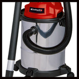 EINHELL - Aspiratore Solidi e Liquidi TC-VC 1815 S | 1250W | 15 L Inox | Aspirazione e Soffiaggio | 4 Ruote