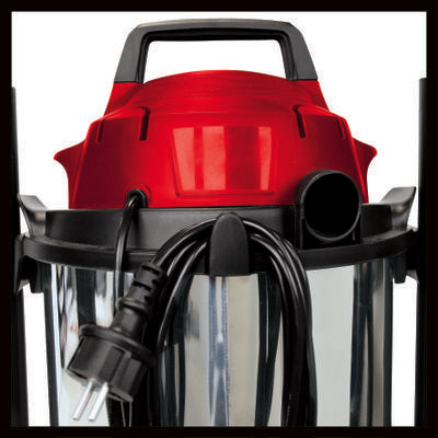 EINHELL - Aspiratore Solidi e Liquidi TC-VC 1815 S | 1250W | 15 L Inox | Aspirazione e Soffiaggio | 4 Ruote