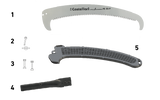 CASTELLARI - Seghetto Lama Curva per Asta Telescopica PS 35 P | 35cm | Acciaio Cromo Duro | Denti 3 Piani