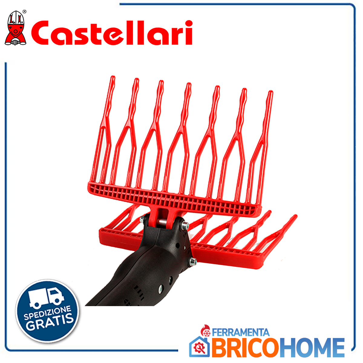 CASTELLARI - Abbacchiatore Olive Elettrico OLIVANCE EP L V2 | Asta 2-3m | 12V 60-80W | Pettini Tecnopolimero | Cavo 15m