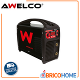 AWELCO - Saldatrice Inverter PLUS 250 TIG LIFT | TIG DC + Elettrodo MMA | 220A 100% Duty Cycle | Display Digitale | Dinse 35/50 | 6kg | Made in Italy