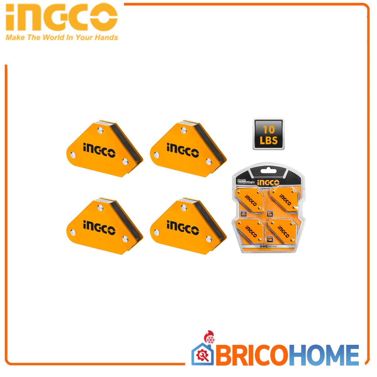 Set 4pz supporti magnetici per saldatrice INGCO