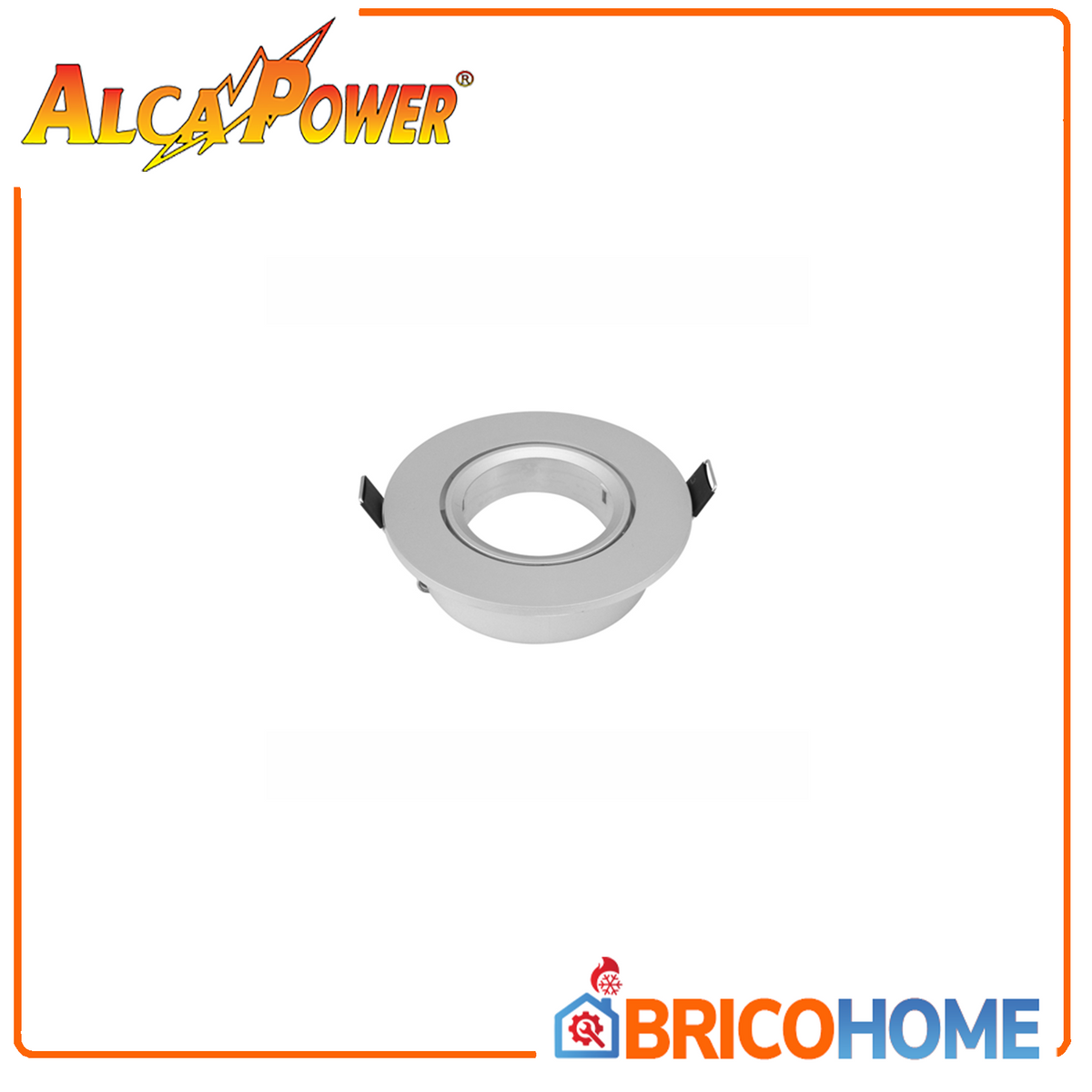 Round recessed spotlight in aluminum color, adjustable