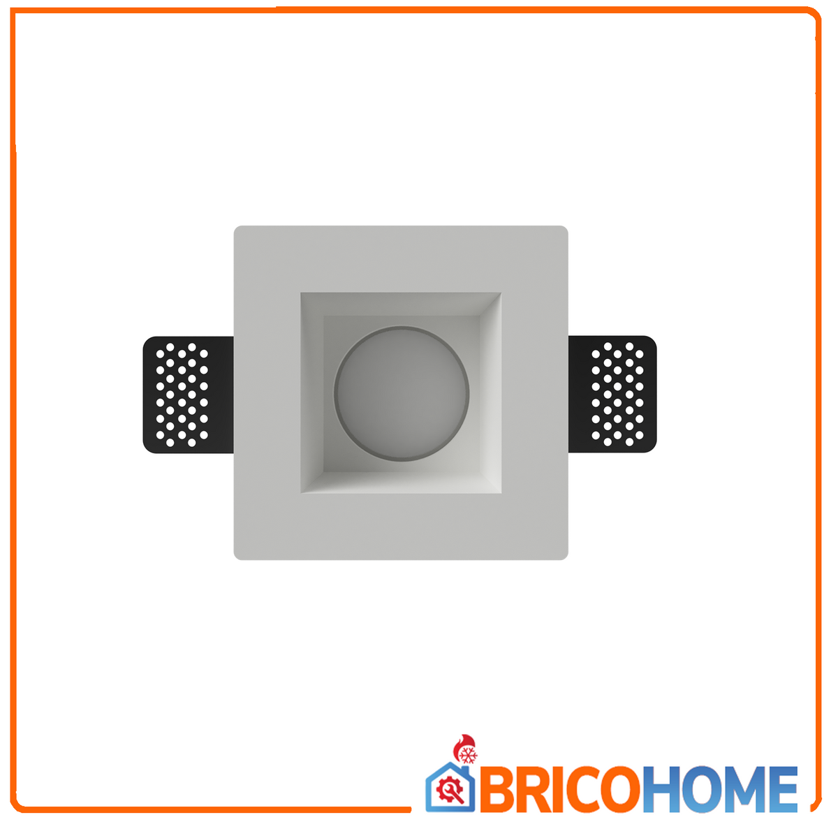 CENTRO FARETTI - Spot en plâtre encastrable carré CSF085 | GU10 | 12x12cm | Peignable | Faux plafond