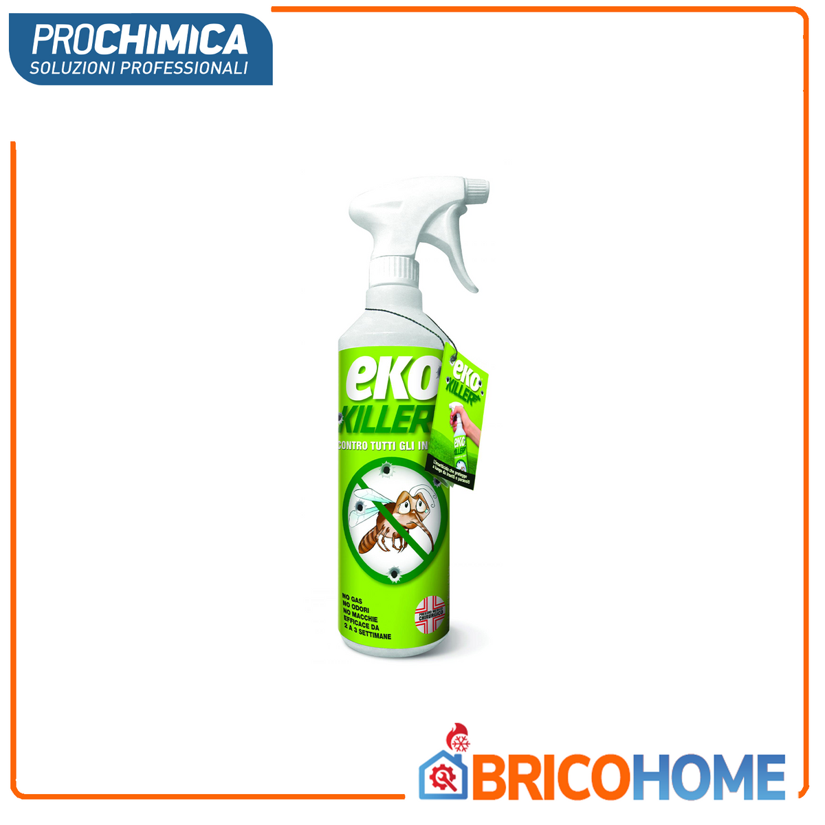 PROCHIMICA - EKOKILLER Insetticida Universale 750ml | Insetti Striscianti e Volanti | Pronto all'Uso | Azione fino a 3 Settimane | Inodore