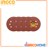 INGCO - Schleifscheiben für Exzenterschleifer AKRS150051 | Ø 150 mm | 5 Stk. | P80 + P120