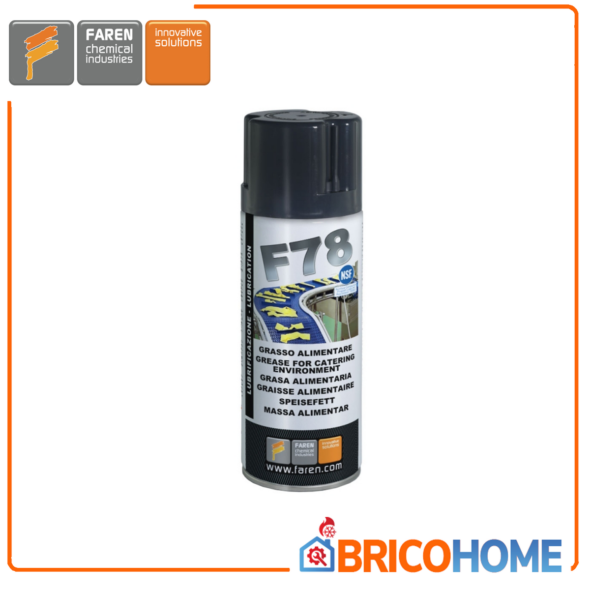 FAREN Lebensmittelgeeignetes Schmierfettspray 400ml F78