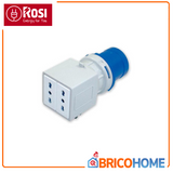 Adattatore industriale spina CEE 2P+T 16A - 2 prese 16A 220V ROSI