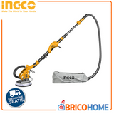 INGCO - Levigatrice Giraffa DWS10501 | 1050W | Ø225mm | LED 306° | Braccio Telescopico | Borsa + 12 Fogli