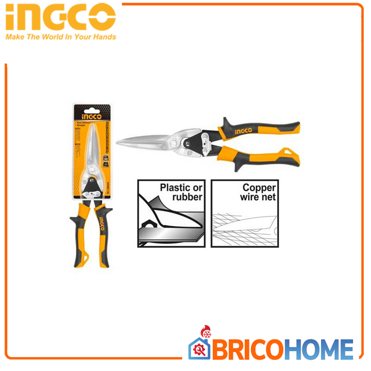 Cesoie dritte per  plastica, gomma e ottone 300mm INGCO