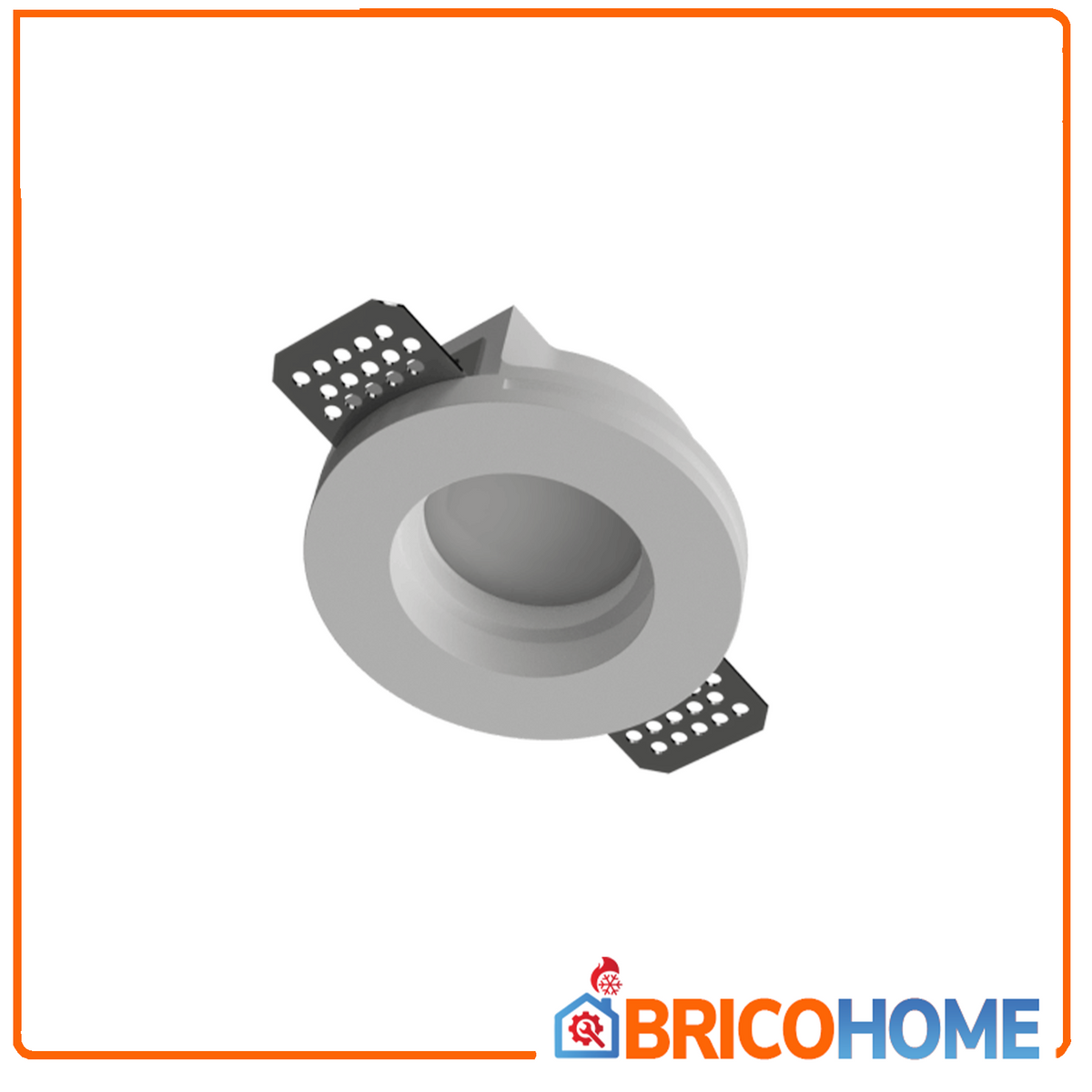 CENTRO FARETTI - Spot en plâtre encastrable rond FP56 | Douille GU10 | Peignable | Faux plafond