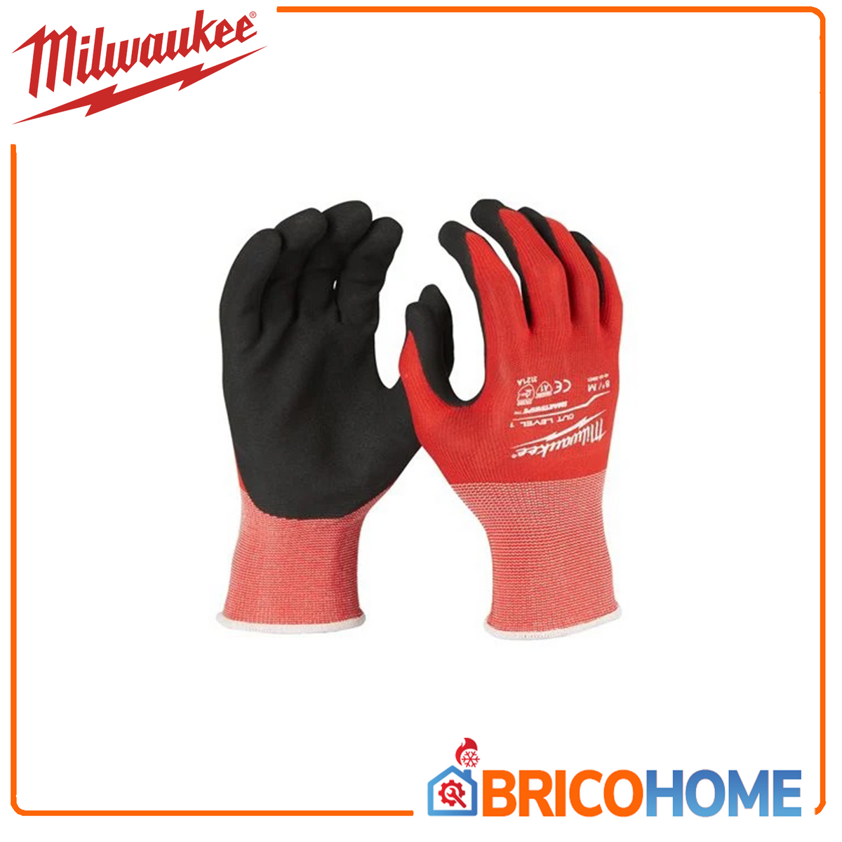 MILWAUKEE - Guanti da Lavoro Spalmati Nitrile | Categoria Taglio A | SMARTSWIPE | EN388 | Disponibili in 4 Taglie