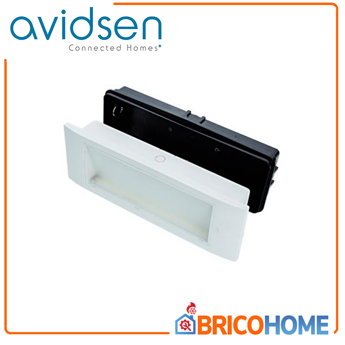 AVIDSEN Lampada di emergenza a incasso a LED fornita di tre adesivi USCITA DI EMERGENZA (sinistra, destra, sotto)