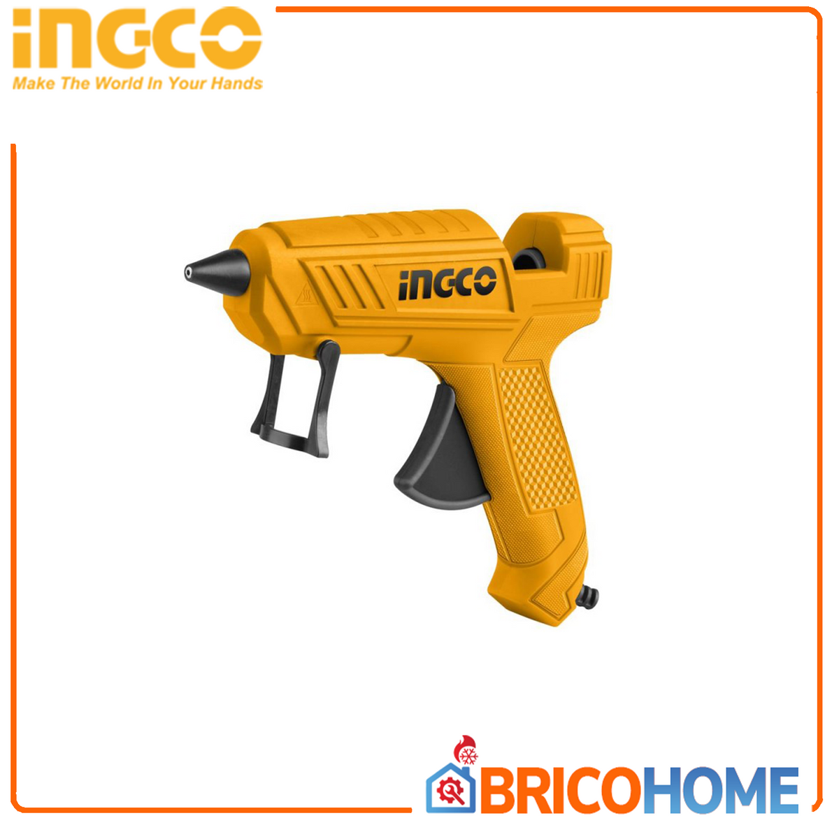 INGCO - Pistola per Colla a Caldo 100W GG148 | 13-18 g/min | Stick 11,2mm | Alimentazione Meccanica