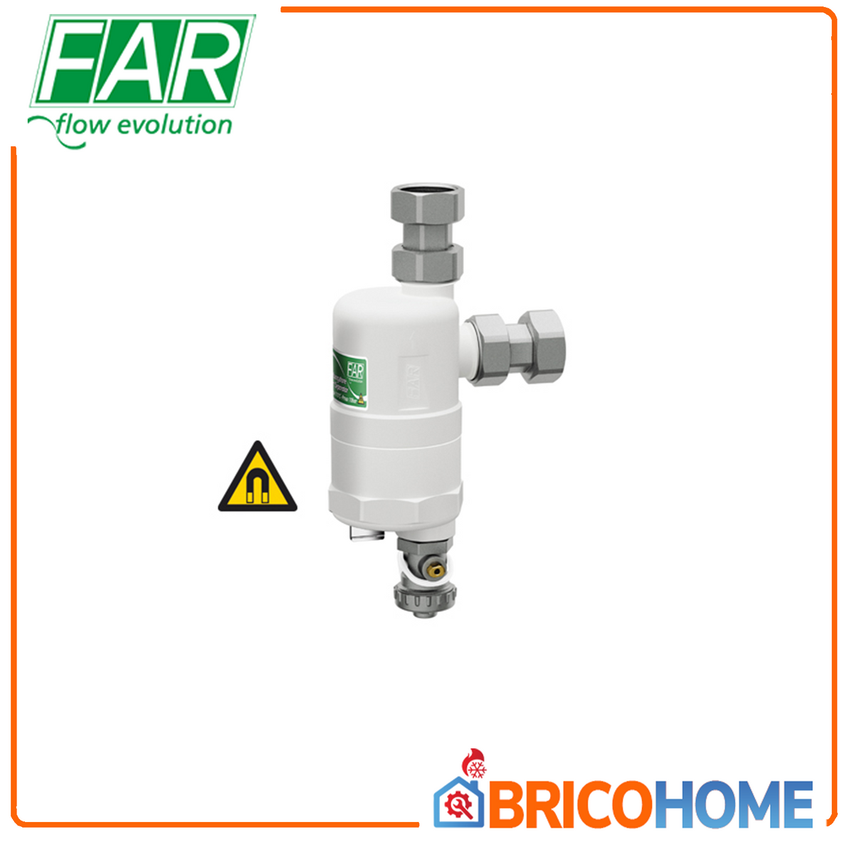 FAR - Defangatore Ultracompatto COMPACTFAR 2275 | Magnete | Ottone | 3/4" F-F | Impianti Termici