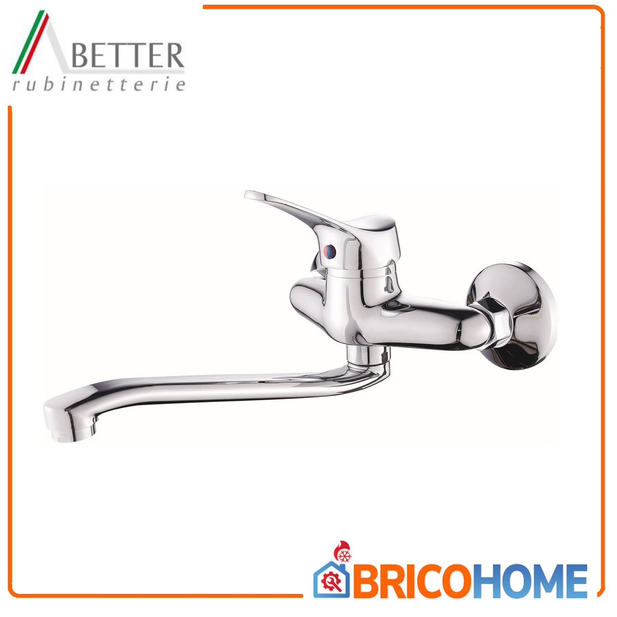 Better Matisse Series Single-Lever Wall-Mounted Sink Mixer with Swivel Spout