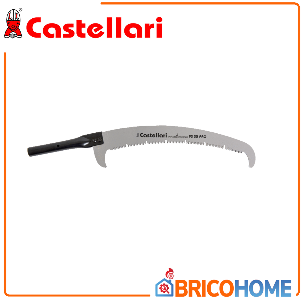 CASTELLARI - Seghetto Lama Curva per Asta Telescopica PS 35 PRO | 35cm | Doppia Lama | Acciaio Cromo Duro