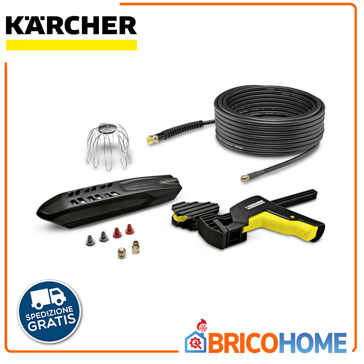 20-meter drain and gutter cleaning hose for Kärcher pressure washers