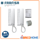 FARFISA - Kit Citofono Audio Bifamiliare 2PEXD P691543200 | 2 Fili (1+1) | Serie Exhito + Profilo | Da Incasso