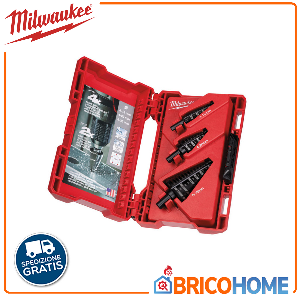3-Piece Step Router Bit Set (12, 20, 35mm) - MILWAUKEE