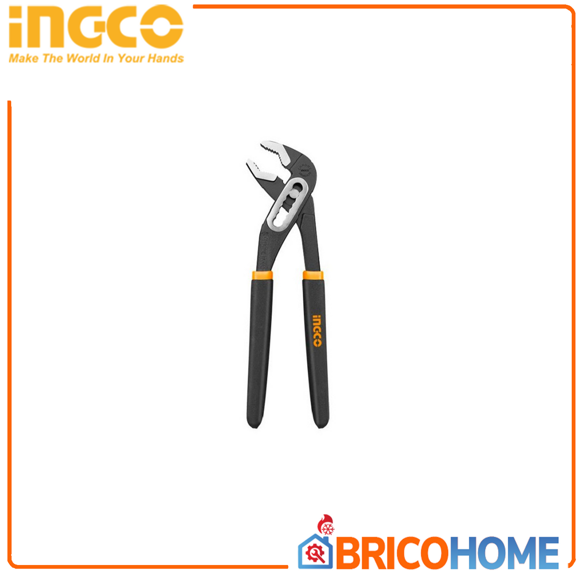 INGCO - Pinza Regolabile 300mm HPP03300 | Cr-V | Impugnatura Bicolore TPR | Appendibile