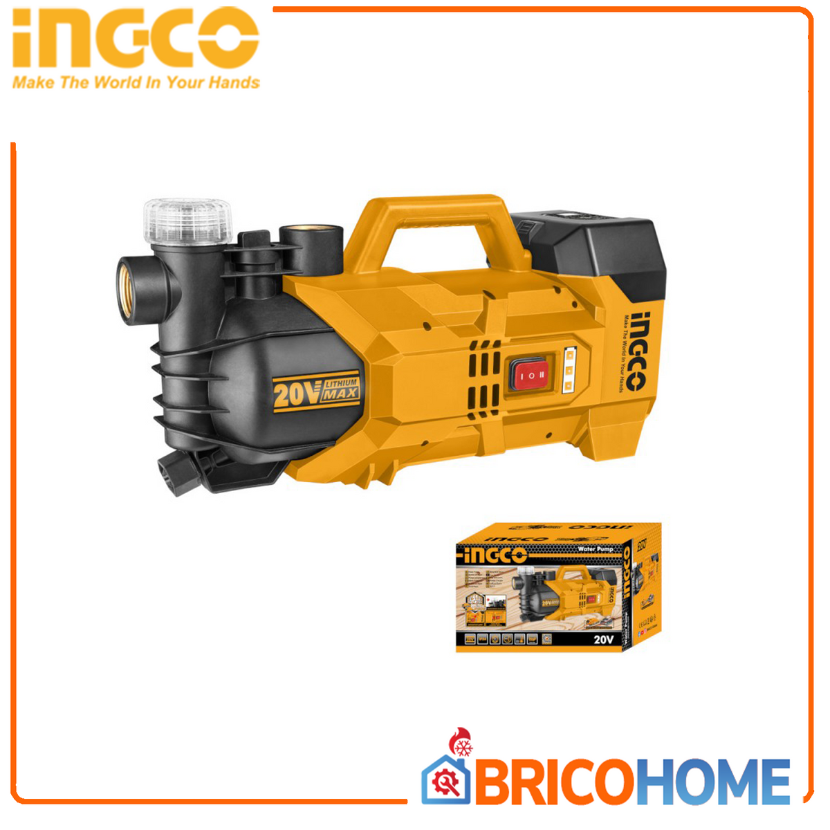 20V Battery-Powered Motor Pump (Body Only) - INGCO