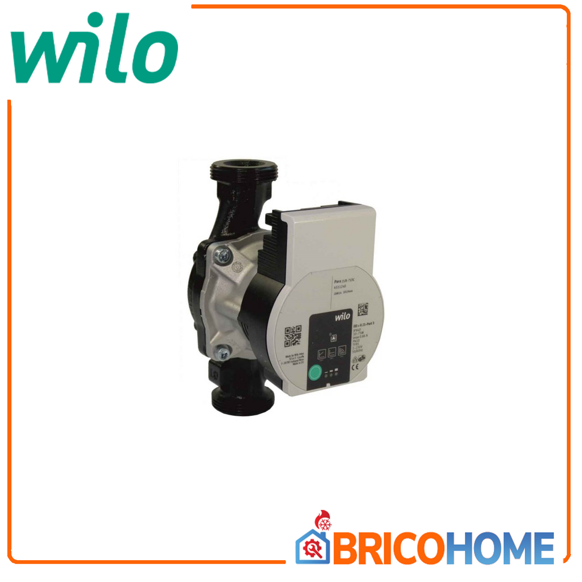 WILO - Circolatore Inverter Para 25/6 SC | Interasse 180mm | Raccordi 1"1/2 | Riscaldamento e Biomassa