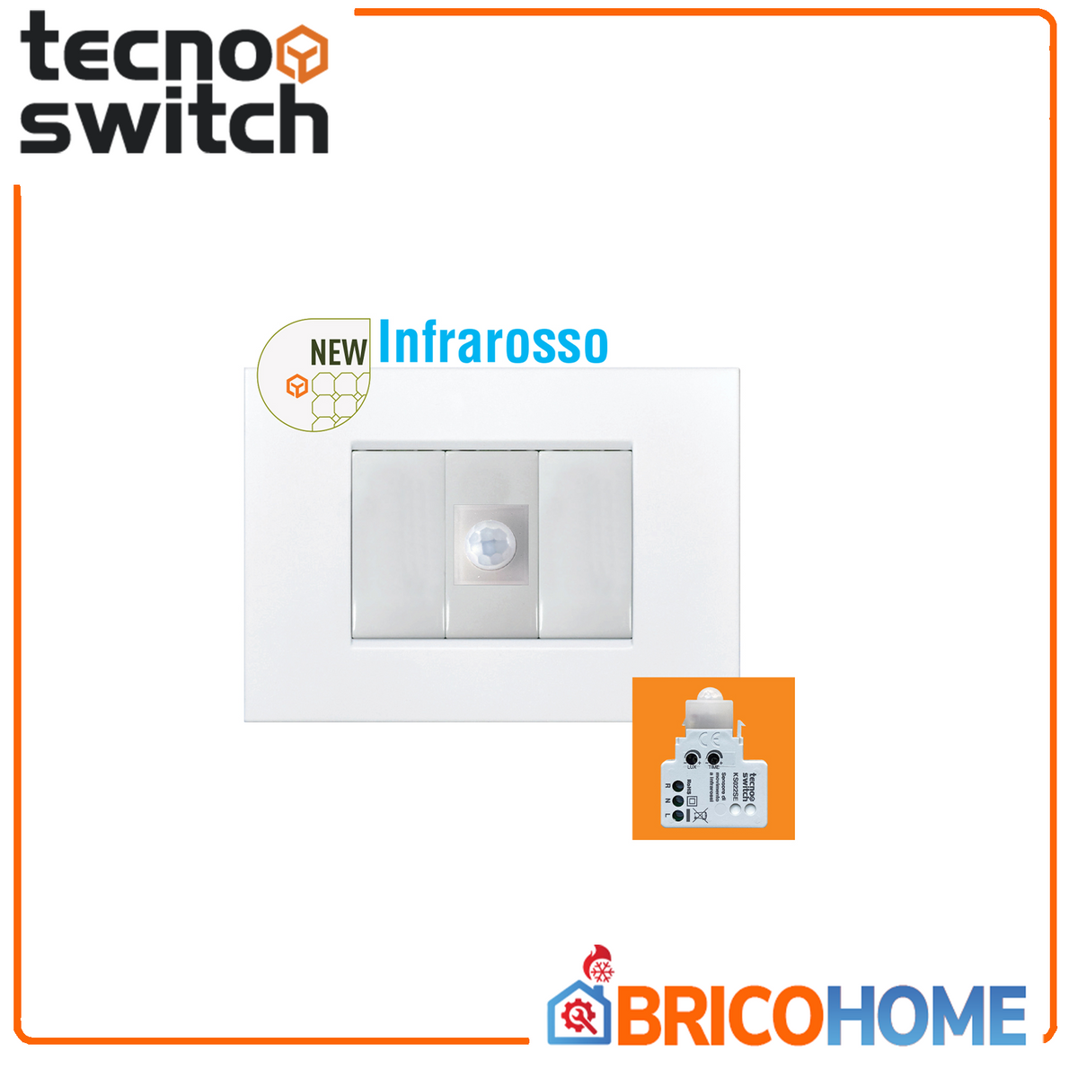 Tecno Switch Infrarot-Bewegungsmelder mit flacher Linse für 503 – KS321SE