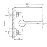 Ecoline GS Wall-Mounted Single-Lever Sink Mixer